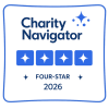 Charity Navigator's Four-Star Rating Badge 2026